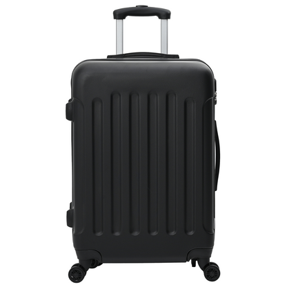 vidaXL Suitcase with Lock 3 pcs Black 50 x 31 x 78 cm ABS Plastic