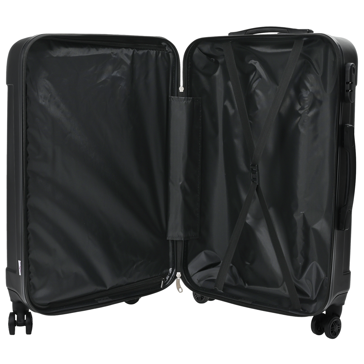 vidaXL Suitcase with Lock 3 pcs Black 50 x 31 x 78 cm ABS Plastic
