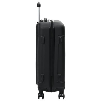 vidaXL Suitcase with Lock 3 pcs Black 50 x 31 x 78 cm ABS Plastic