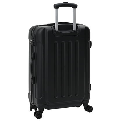vidaXL Suitcase with Lock 3 pcs Black 50 x 31 x 78 cm ABS Plastic