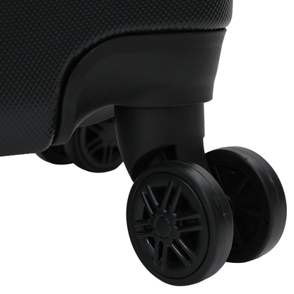 vidaXL Suitcase with Lock 3 pcs Black 50 x 31 x 78 cm ABS Plastic