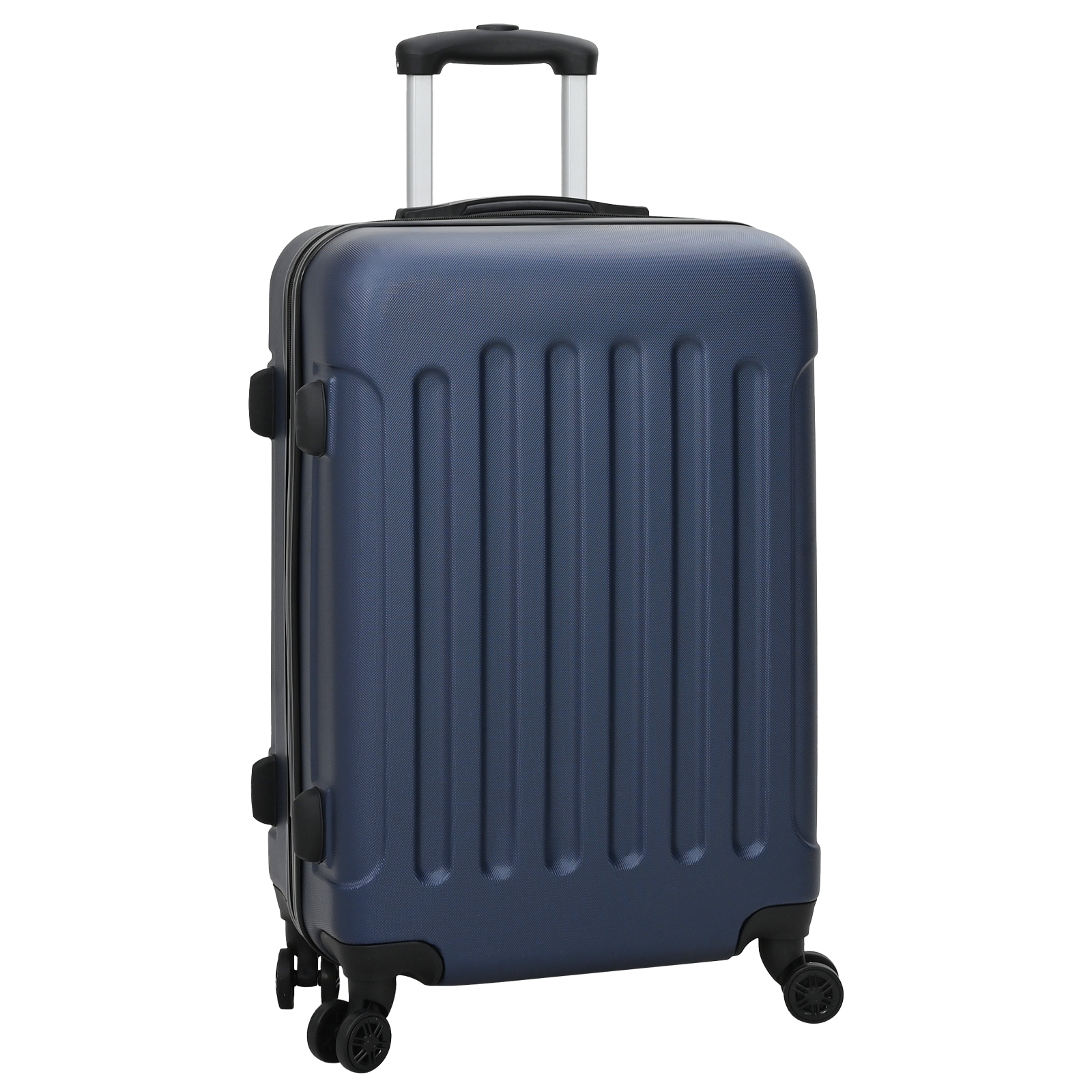 vidaXL Suitcase with Lock 3 pcs Dark Blue 50 x 31 x 78 cm ABS Plastic