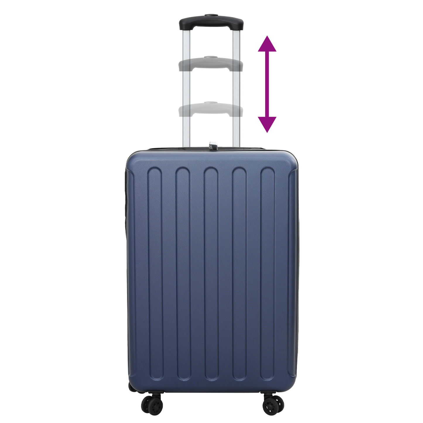 vidaXL Suitcase Folding Dark blue 50 x 30 x 76 cm ABS Plastic