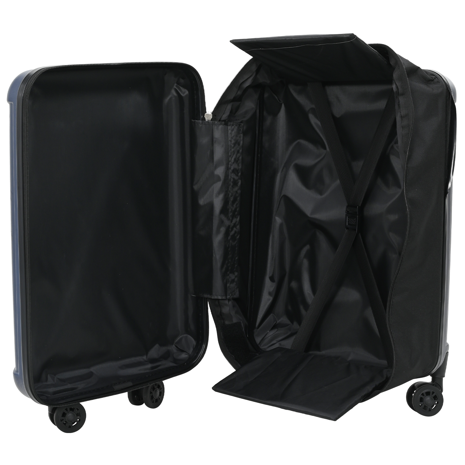 vidaXL Suitcase Folding Dark blue 43 x 27 x 66 cm ABS Plastic