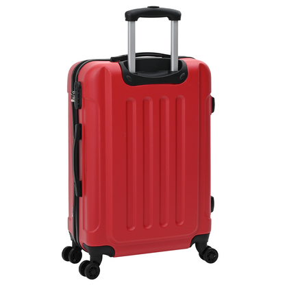 vidaXL Suitcase with Lock 3 pcs Red 50 x 31 x 78 cm ABS Plastic