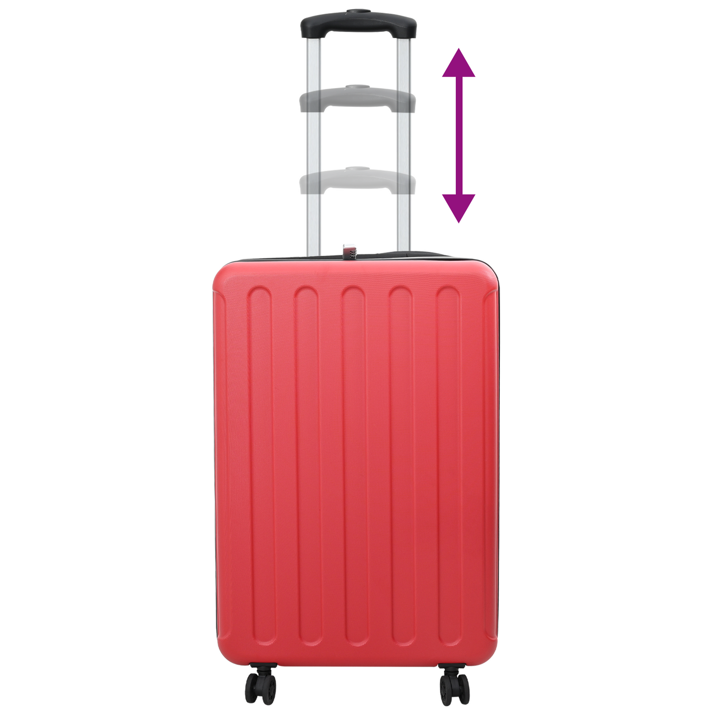 vidaXL Suitcase Folding with Lock Red 50 x 30 x 76 cm ABS Plastic