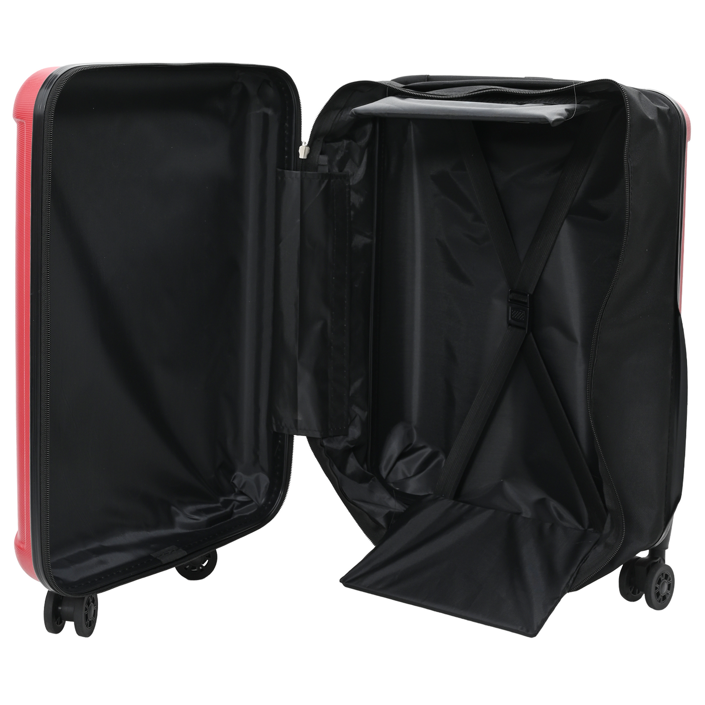 vidaXL Suitcase Folding with Lock Red 43 x 27 x 66 cm ABS Plastic