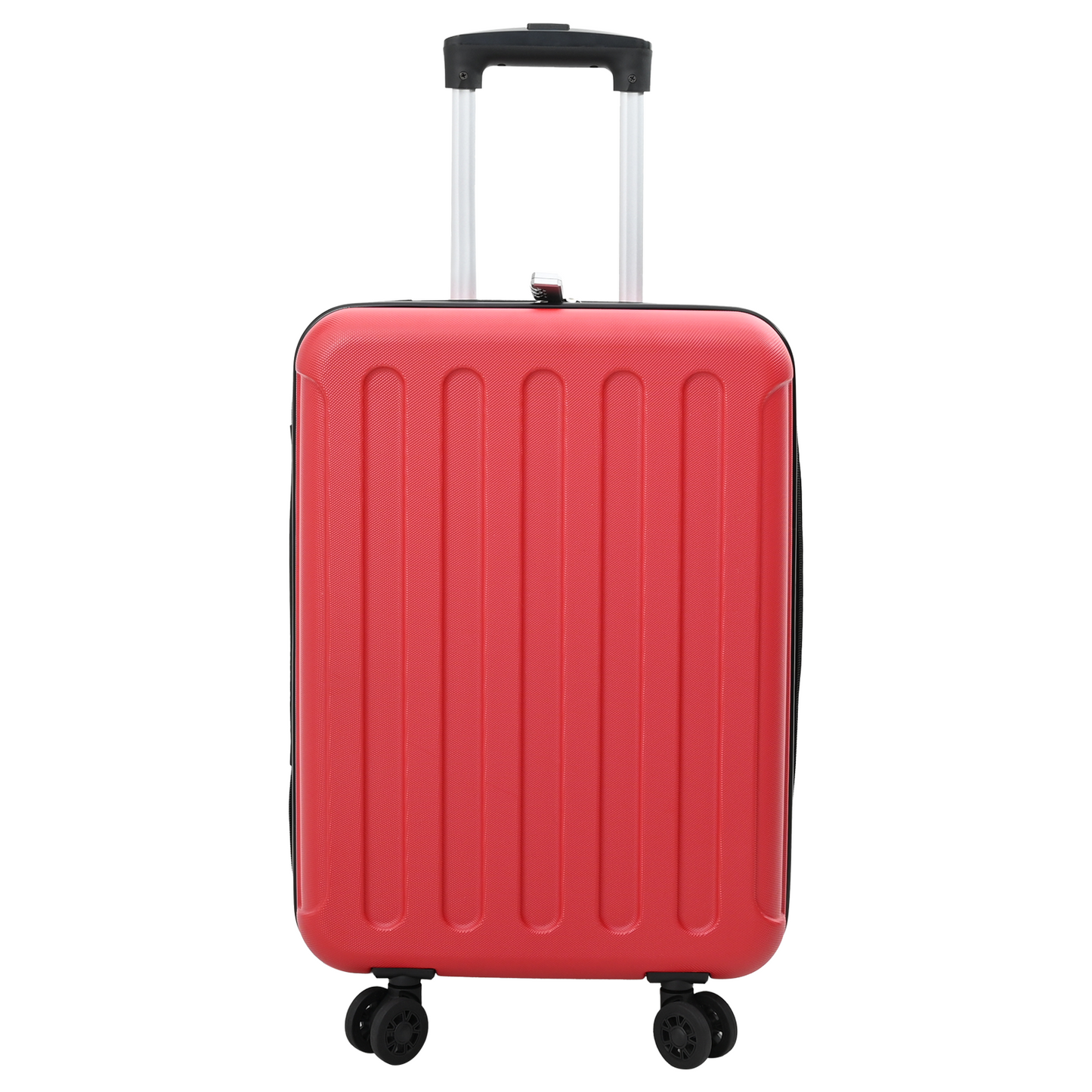 vidaXL Red ABS Plastic Suitcase with Lock - 34x23x55.5 cm