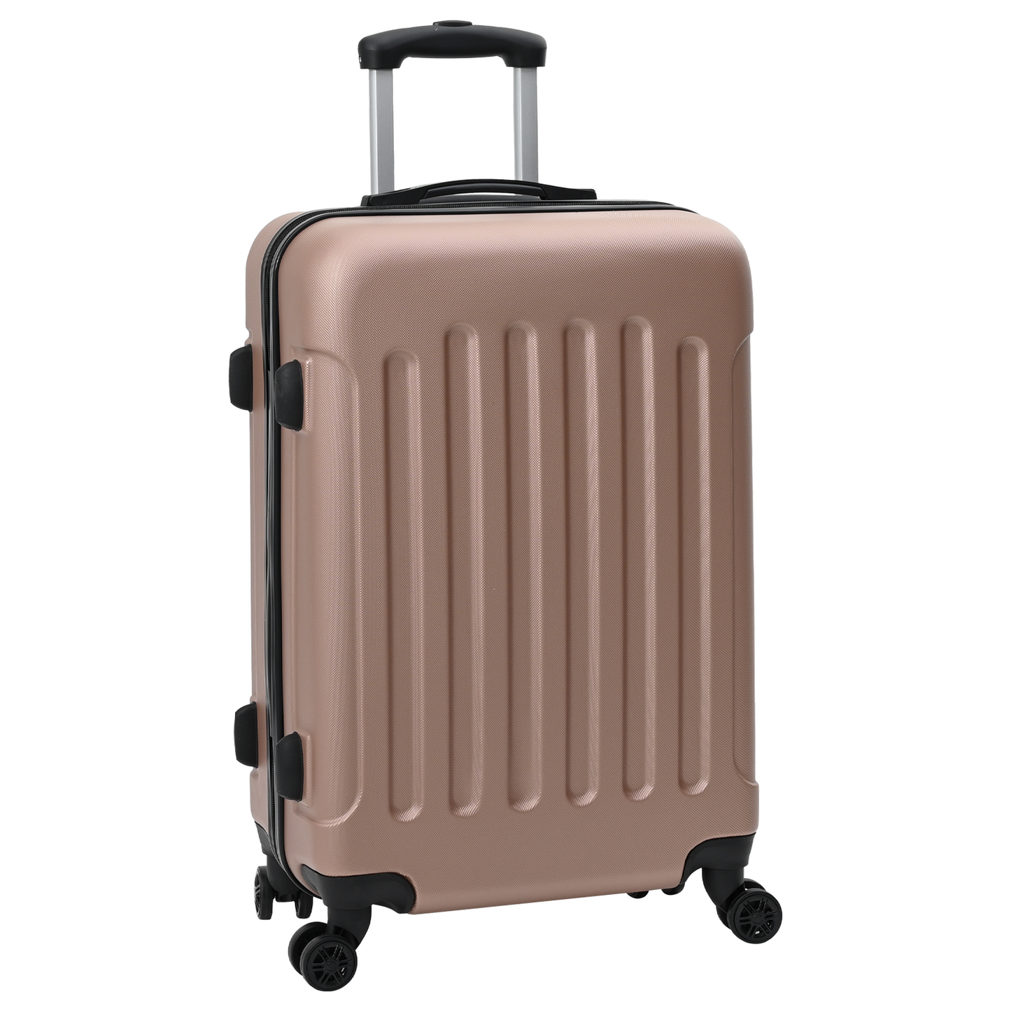 vidaXL Suitcase with Lock 3 pcs Rose Gold 50 x 31 x 78 cm ABS Plastic