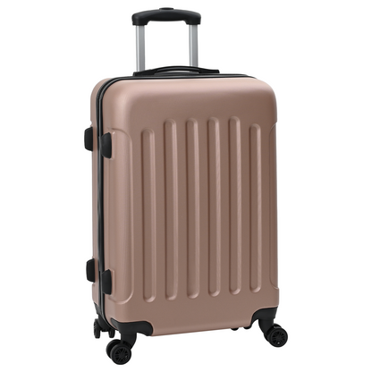 vidaXL Suitcase with Lock 3 pcs Rose Gold 50 x 31 x 78 cm ABS Plastic