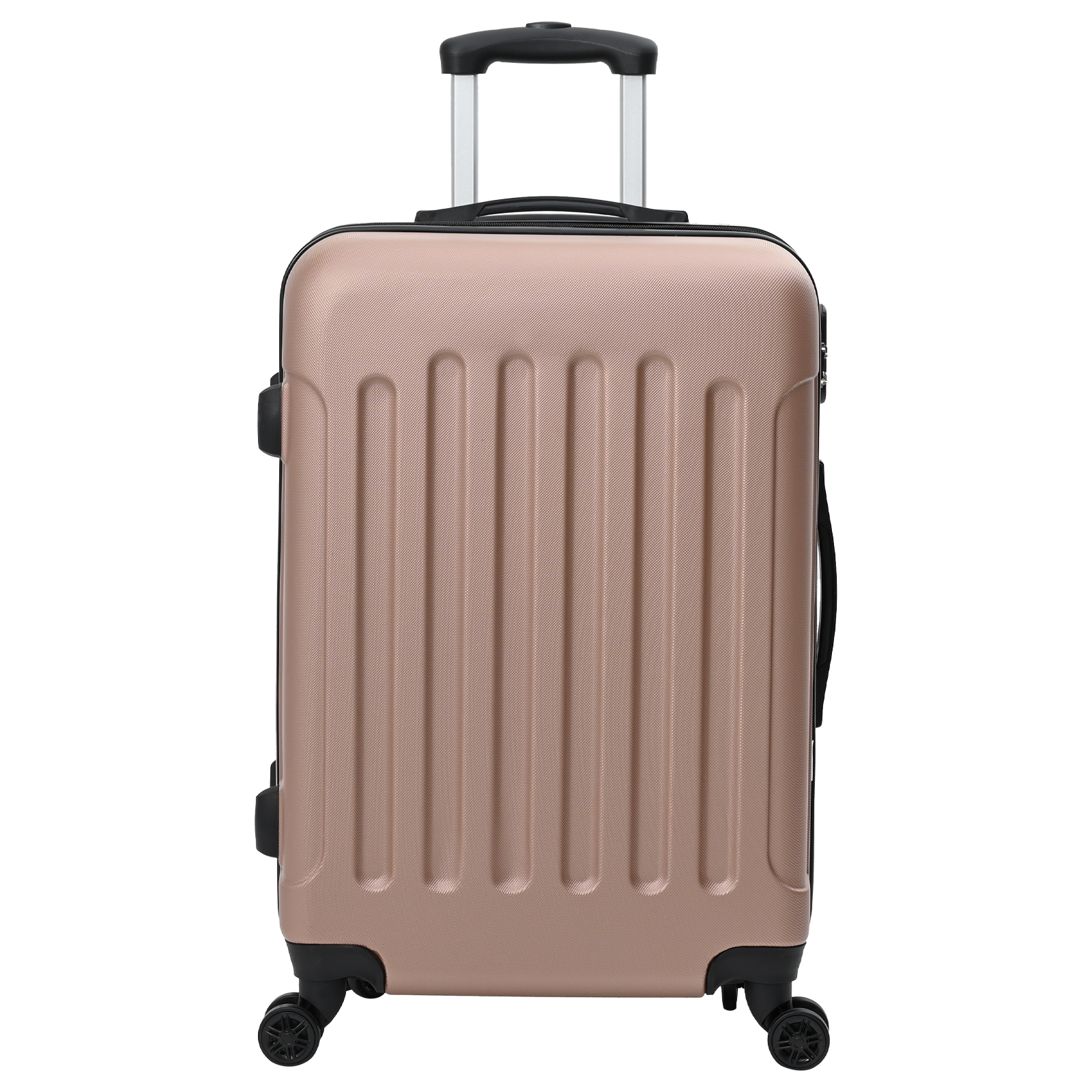 vidaXL Suitcase with Lock 3 pcs Rose Gold 50 x 31 x 78 cm ABS Plastic