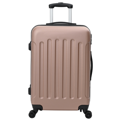 vidaXL Suitcase with Lock 3 pcs Rose Gold 50 x 31 x 78 cm ABS Plastic
