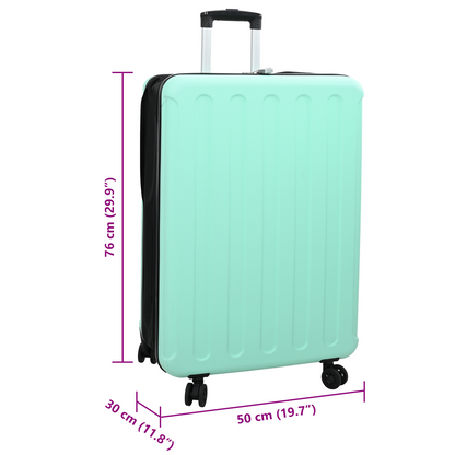 vidaXL Suitcase Folding Mint green 50 x 30 x 76 cm ABS Plastic