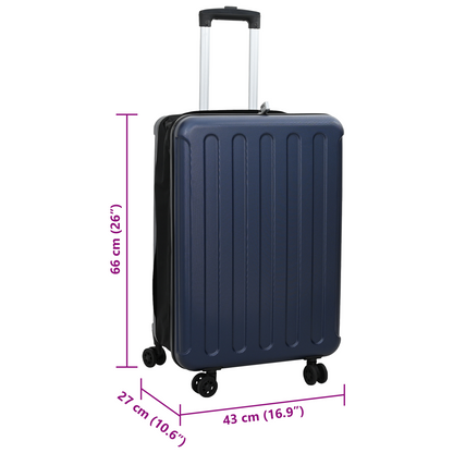 vidaXL Suitcase Folding Dark blue 43 x 27 x 66 cm ABS Plastic