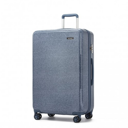 Kono 28 Inch Minimalist Hard Shell Check-In Suitcase with TSA Lock & 360° Spinner Wheels - Denim Blue