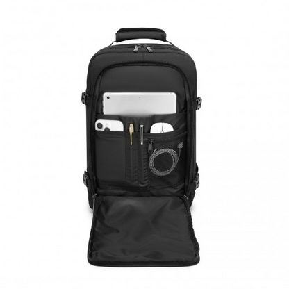 Kono Multi-purpose Business Carry-On Backpack - Fits 15.6" Laptop, Ideal for Work, Travel & Daily Commute - Black