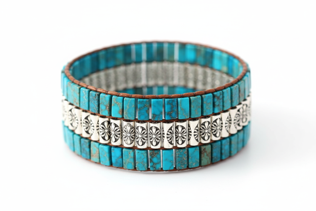 Turquoise Antique Braided Bracelet