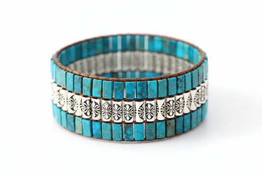Turquoise Antique Braided Bracelet