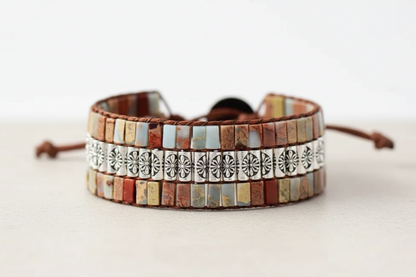 Earth Antique Statement Wristband Bracelet