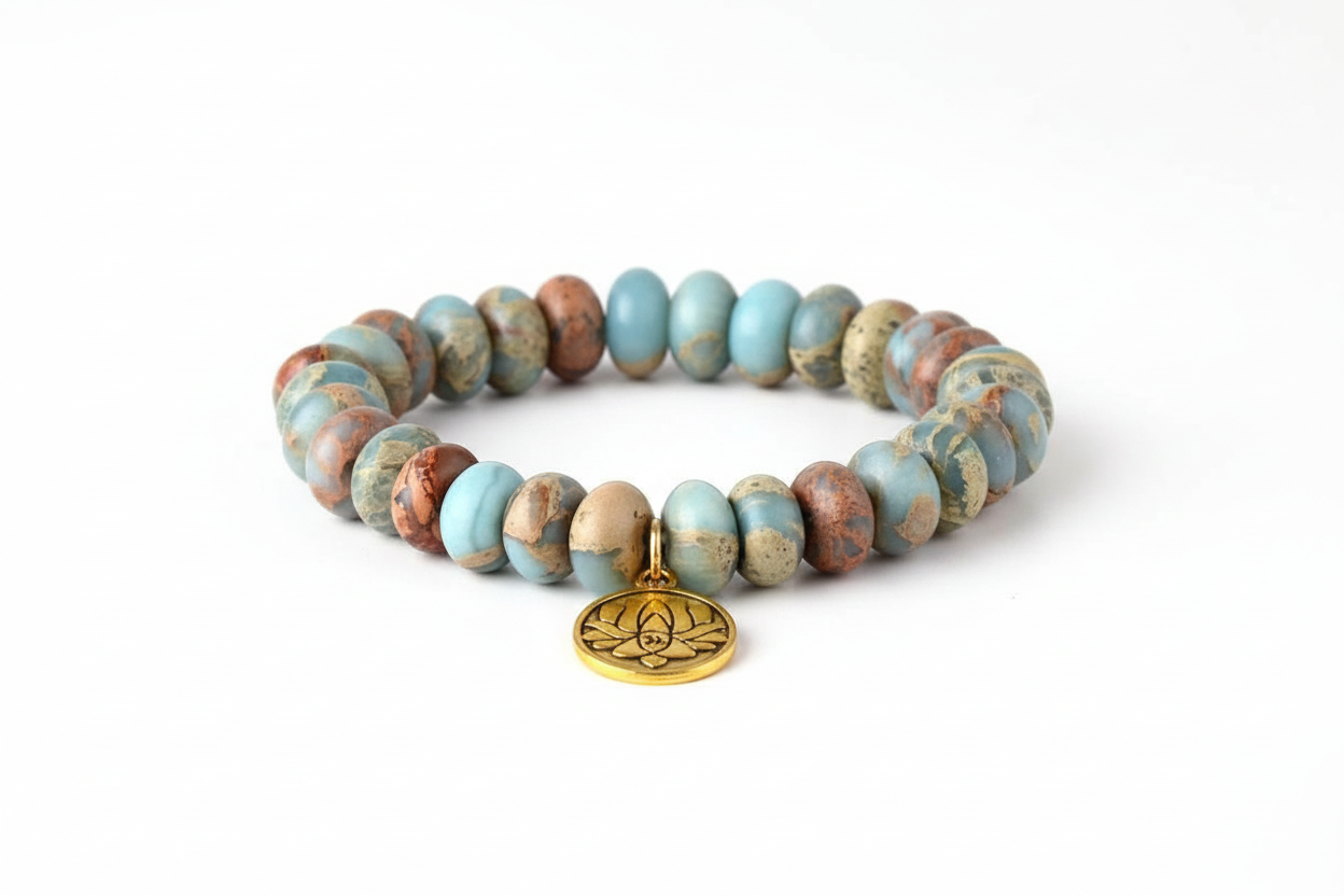 Imperial Jasper Lotus Bracelet