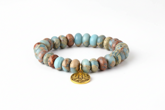 Imperial Jasper Lotus Bracelet