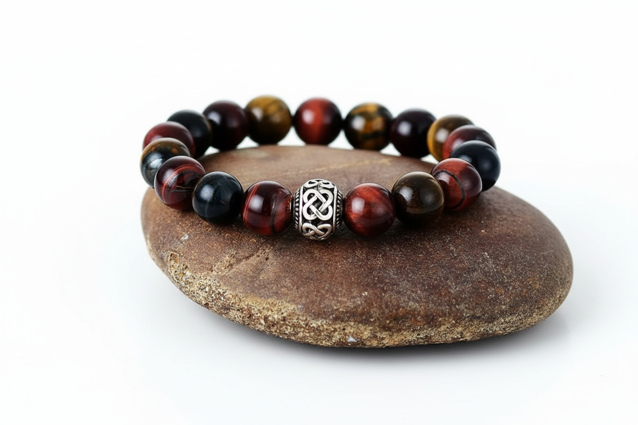 Tiger Eye Tibetan Charm Bracelet