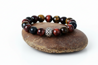 Tiger Eye Tibetan Charm Bracelet