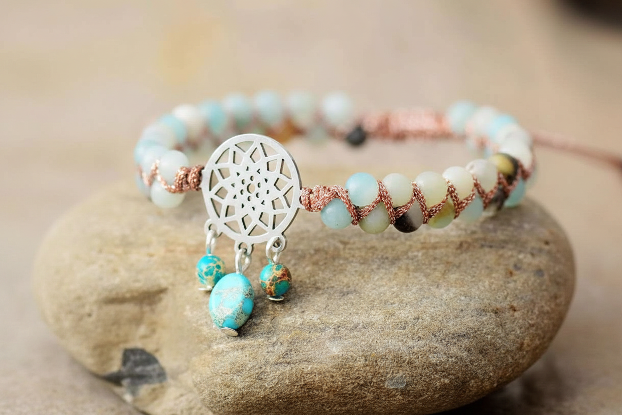 Braided Amazonite Spiritual Bracelet