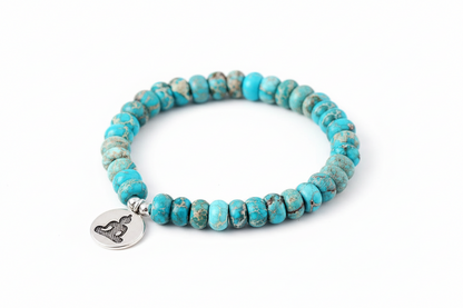 Imperial Jasper Turquoise Buddha Bracelet