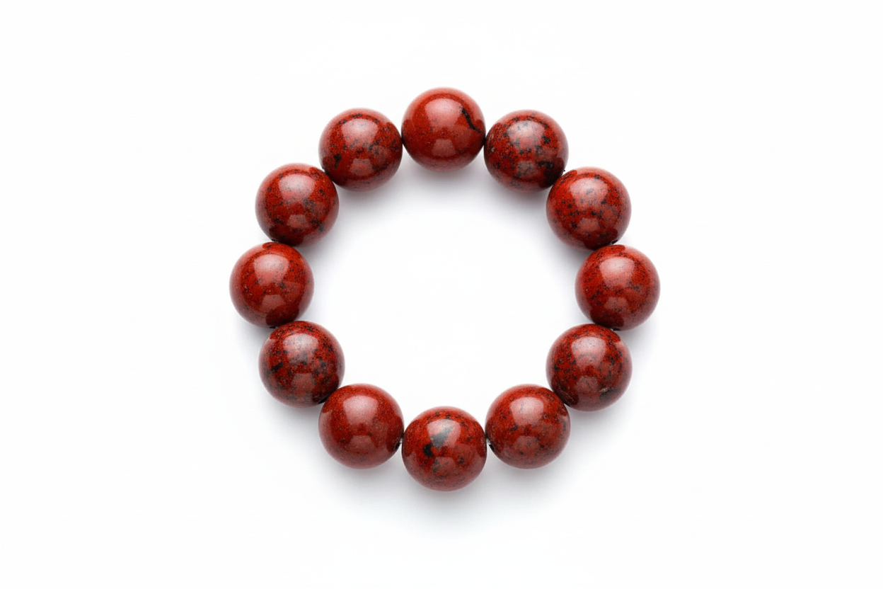 Red Jasper Beaded Bracelet