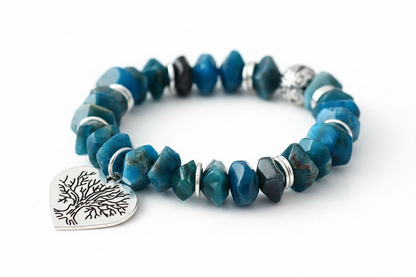Tree of Life Apatite Stretch Bracelet