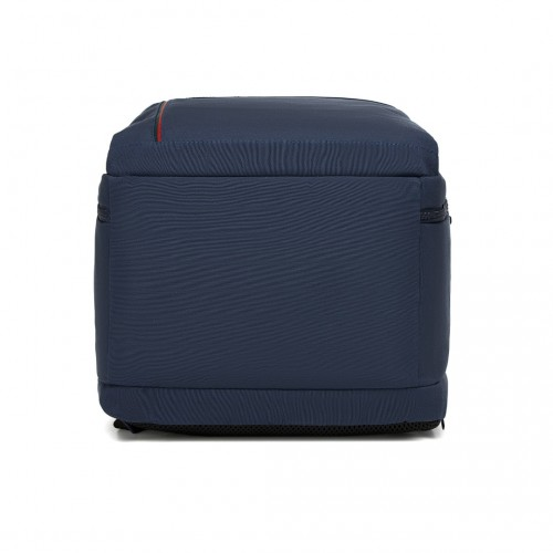 Kono 20L Cabin Backpack with Red Trim - Fits 15.6” Laptop, Water-Resistant Travel Daypack with Luggage Strap - Navy