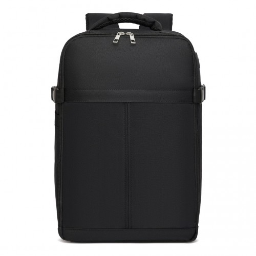 Kono Urban Smart 15L Carry-On Backpack with Luggage Strap – Ideal for Travel, Work & Daily Commute - Black