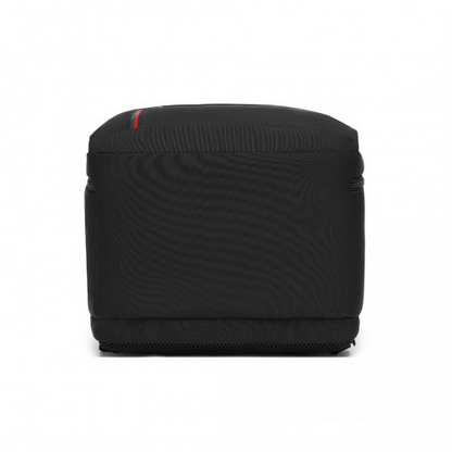 Kono 20L Cabin Backpack with Red Trim for 15.6” Laptop – Water-Resistant Travel Daypack with Luggage Strap - Black