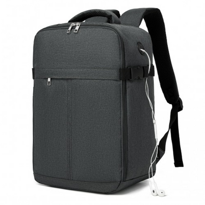 Kono Urban Smart 15L Carry-On Backpack with Luggage Strap – Ideal for Travel, Work & Daily Commute - Dark Grey