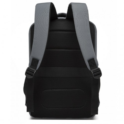 Kono 20L Cabin Backpack - Water-Resistant Travel Daypack with Red Trim for 15.6” Laptop - Grey