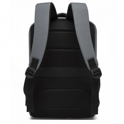 Kono 20L Cabin Backpack - Water-Resistant Travel Daypack with Red Trim for 15.6” Laptop - Grey