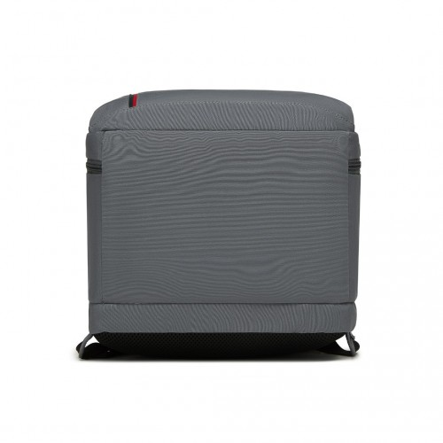 Kono 20L Cabin Backpack - Water-Resistant Travel Daypack with Red Trim for 15.6” Laptop - Grey