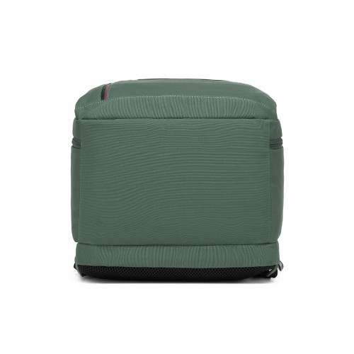 Kono 20L Cabin Backpack with Red Trim for 15.6” Laptop – Water-Resistant Travel Daypack with Luggage Strap - Green