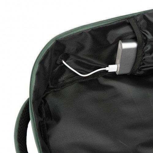 Kono 20L Cabin Backpack with Red Trim for 15.6” Laptop – Water-Resistant Travel Daypack with Luggage Strap - Green