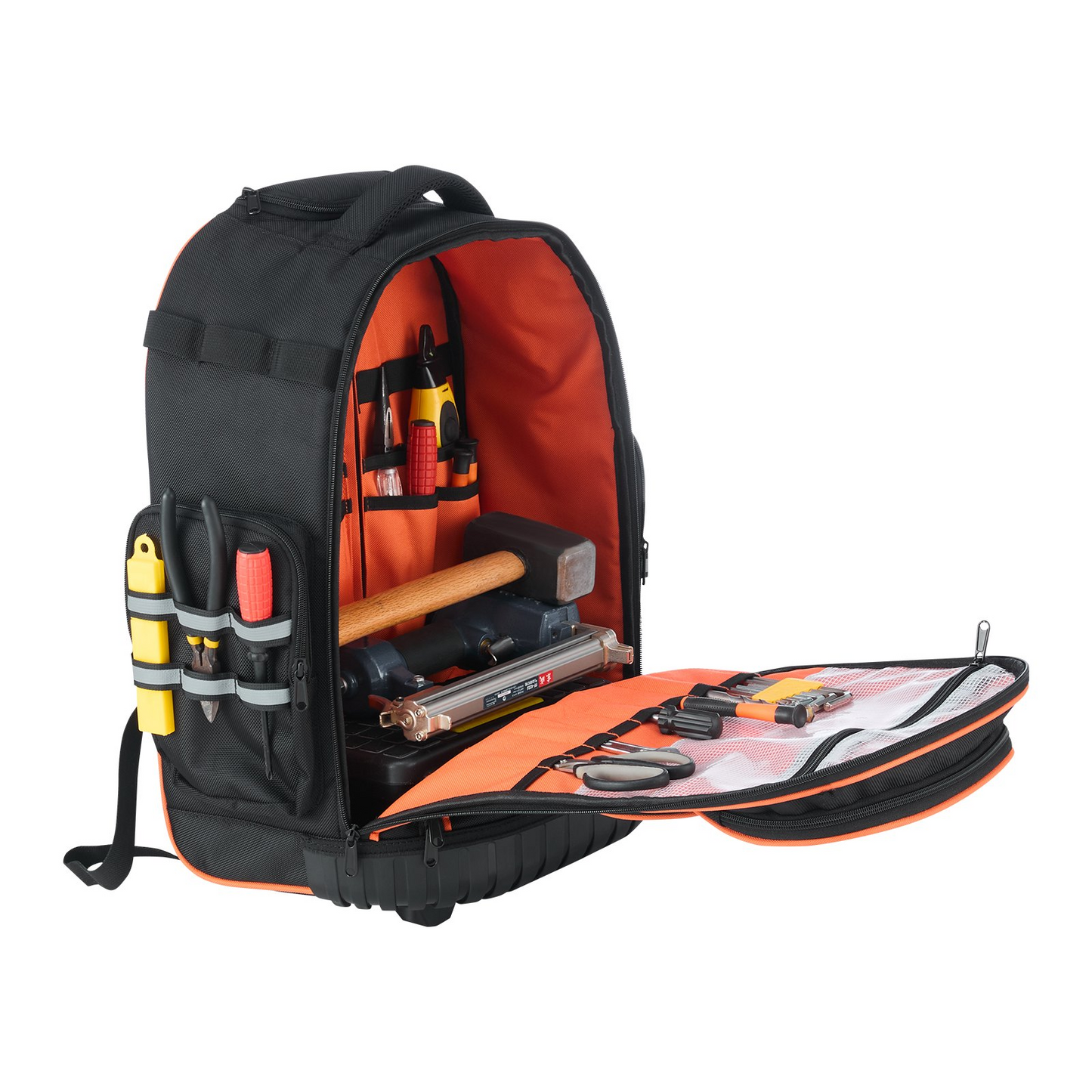 VEVOR Rolling Tool Backpack - 110 lbs Load Capacity, 45 Pockets, Heavy Duty Roller Tool Bag with Wheels, Adjustable Telescoping Handle & Stable Base for Construction & Mechanics