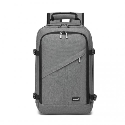 Kono Multi-purpose Business Carry-On Backpack - Fits 15.6" Laptop, Ideal for Work, Travel & Daily Commute - Grey