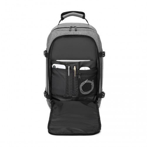 Kono Multi-purpose Business Carry-On Backpack - Fits 15.6" Laptop, Ideal for Work, Travel & Daily Commute - Grey