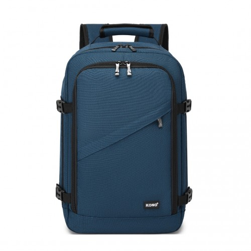 Kono Multi-purpose Business Carry-On Backpack - Fits 15.6" Laptop, Ideal for Work, Travel & Daily Commute - Navy