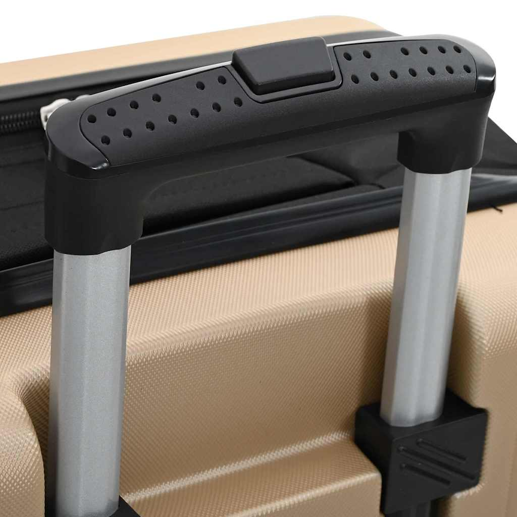 vidaXL Suitcase Folding Champagne 50 x 30 x 76 cm ABS Plastic