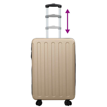 vidaXL Suitcase Folding Champagne 50 x 30 x 76 cm ABS Plastic