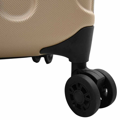 vidaXL Suitcase Folding Champagne 43 x 27 x 66 cm ABS Plastic