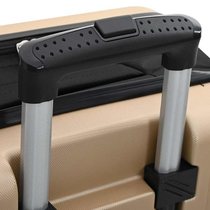 vidaXL Suitcase Folding - Champagne 34 x 23 x 55.5 cm - Durable ABS Plastic, Modern & Travel-Friendly