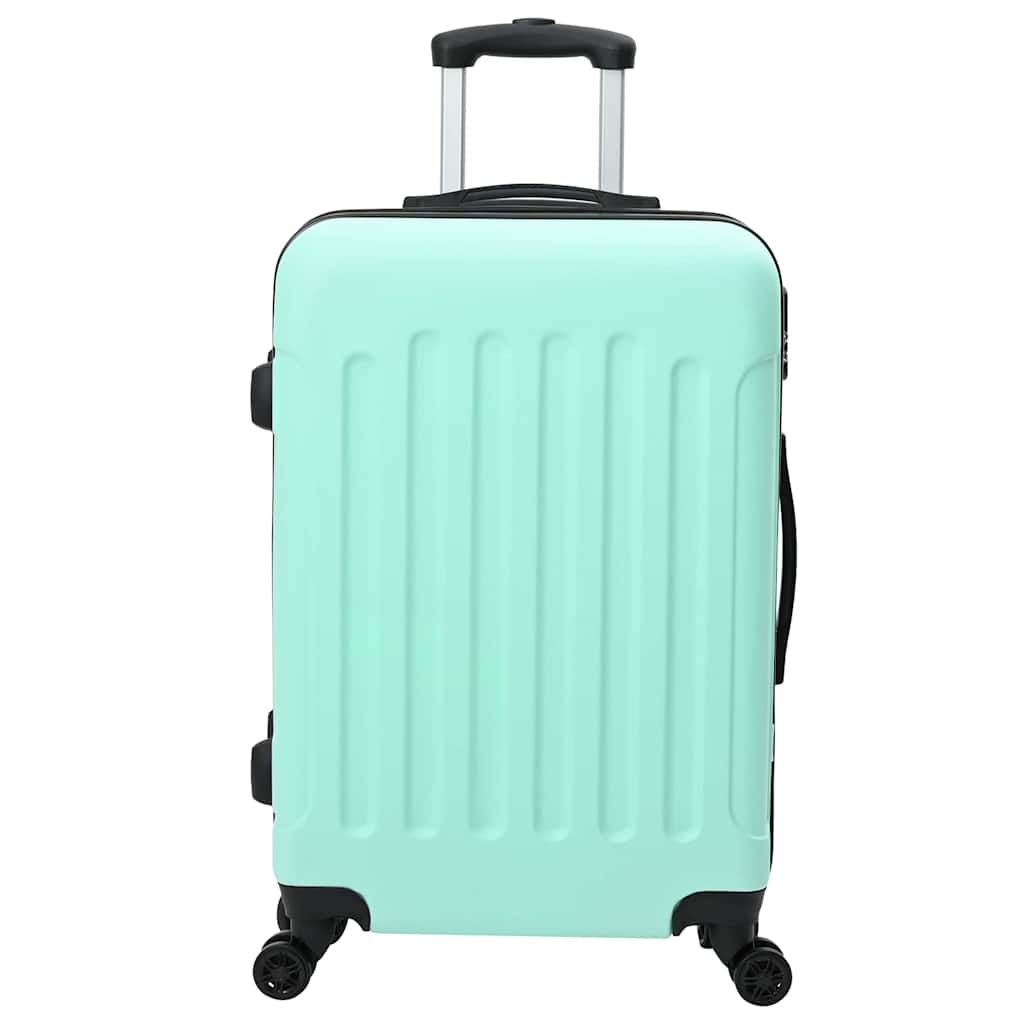 vidaXL Suitcase with Lock 3 pcs Mint green 50 x 31 x 78 cm ABS Plastic