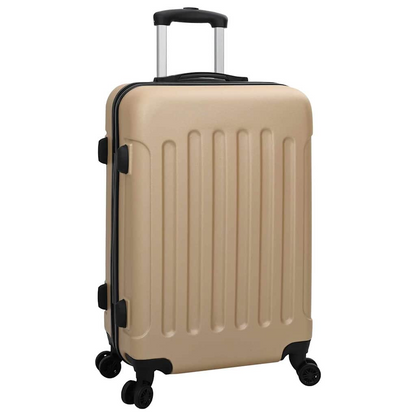 vidaXL Suitcase with Lock 3 pcs Champagne 50 x 31 x 78 cm ABS Plastic